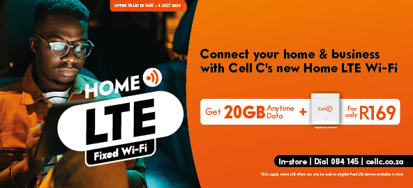 Banner showing Cell C Home Connecta